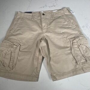 GAP Men's Khaki Cargo Shorts Size 33 Regular GapFlex 12" Inseam Utility  NWT